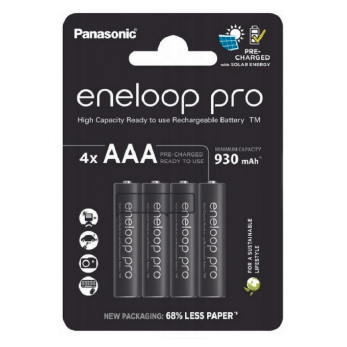 Panasonic baterije eneloop pro AAA/4B(BK-4HCDE/4CP) - 1
